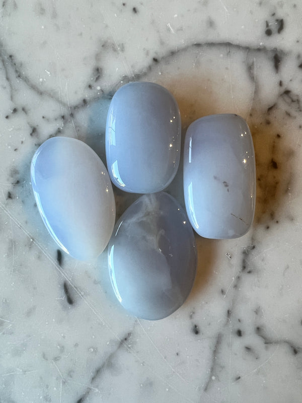 Blue Chalcedony (small palm stone)