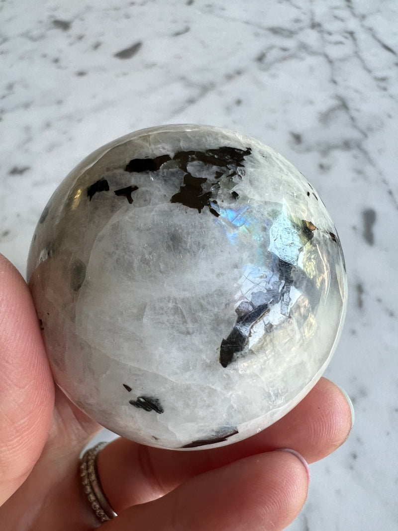 Rainbow Moonstone sphere (49)