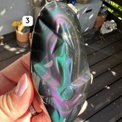 Divine Mother Carving Rainbow Obsidian 180