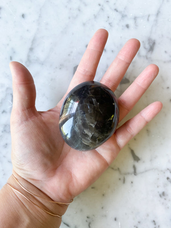 Black Moonstone (palm stone)