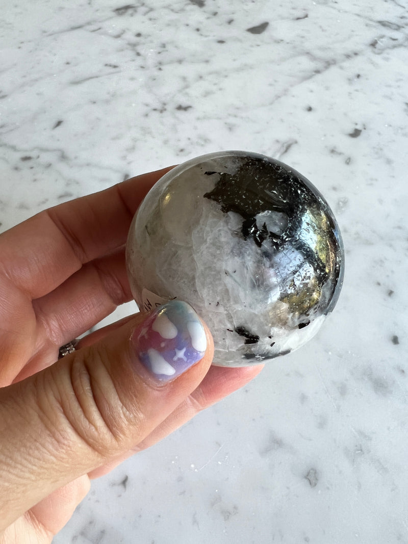Rainbow Moonstone sphere (48)