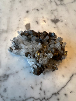 Pyrite with Galena and Quartz Cluster PYQ1
