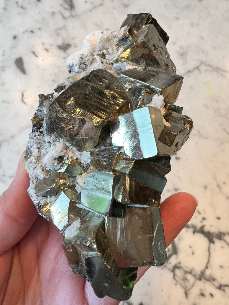 Pyrite with Galena and Quartz Cluster PYQ5