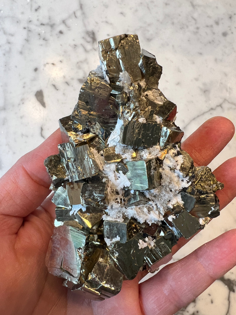 Pyrite with Galena and Quartz Cluster PYQ5