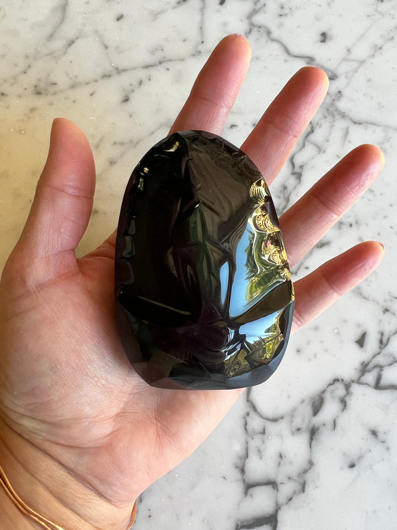 Divine Mother Carving Rainbow Obsidian 280(2)