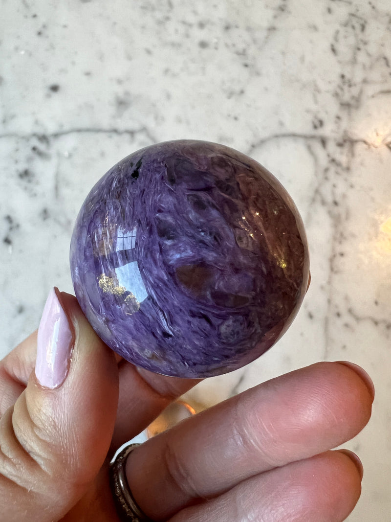 Charoite sphere 246 (2)