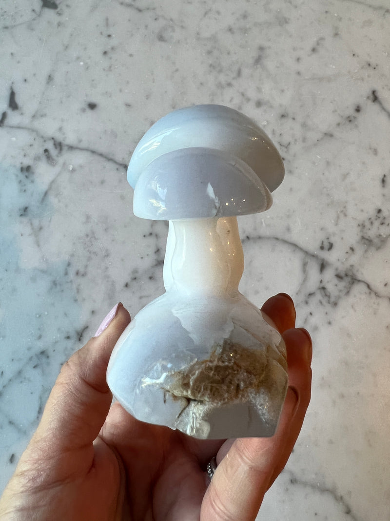 Blue Chalcedony Mushroom 5